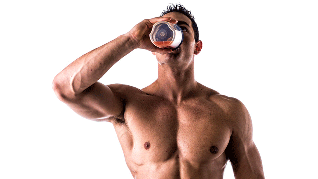 proteinpulver shake muskuløs mand